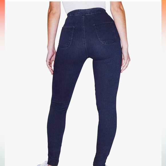 American apparel easy Jean size medium. EUC. Dark denim skinny pant. - Picture 2 of 9